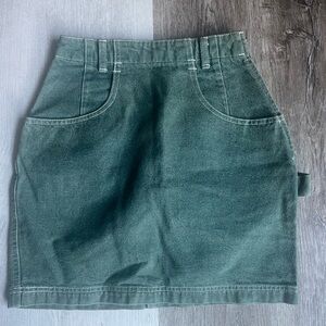 RARE UNITED COLORS OF BENETTON styled in italy super cute denim green skirt